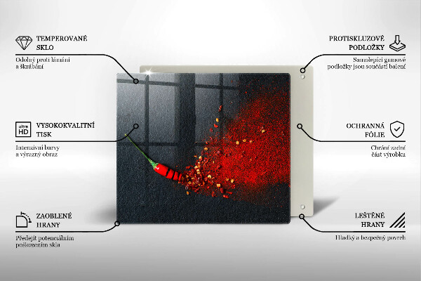 De vidrio templado Pimiento picante