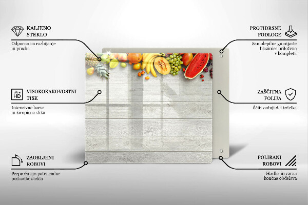 De vidrio templado Frutas en tablas