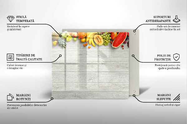 De vidrio templado Frutas en tablas