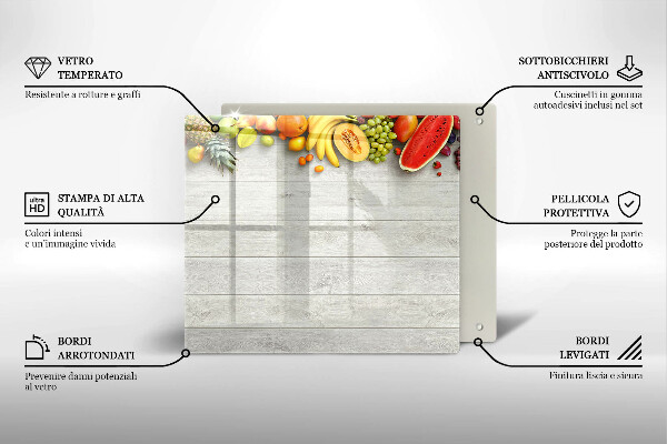 De vidrio templado Frutas en tablas