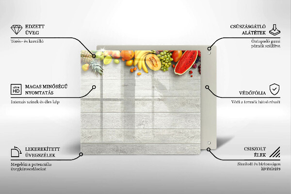 De vidrio templado Frutas en tablas