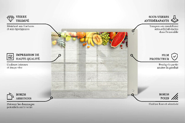 De vidrio templado Frutas en tablas