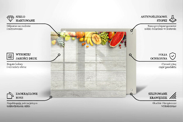 De vidrio templado Frutas en tablas