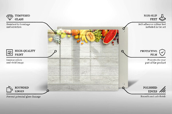 De vidrio templado Frutas en tablas