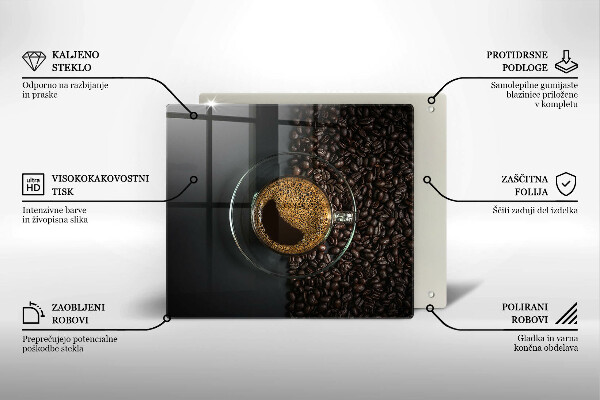 De vidrio templado Cafe y frijoles