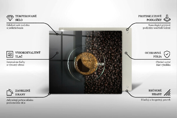 De vidrio templado Cafe y frijoles