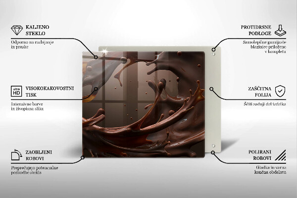 De vidrio templado Chocolate liquido