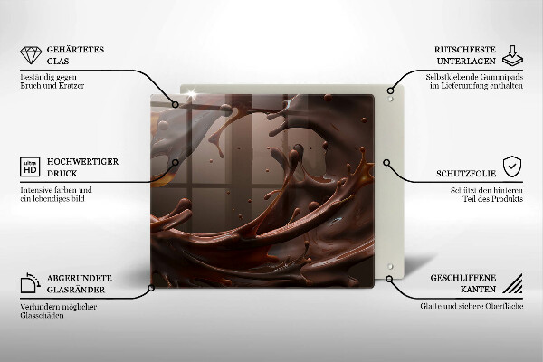 De vidrio templado Chocolate liquido