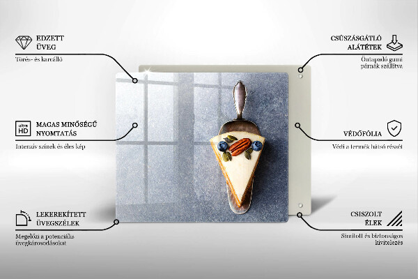 De vidrio templado Pedazo de pastel