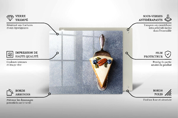 De vidrio templado Pedazo de pastel