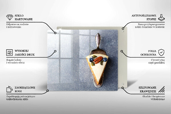 De vidrio templado Pedazo de pastel