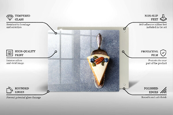 De vidrio templado Pedazo de pastel