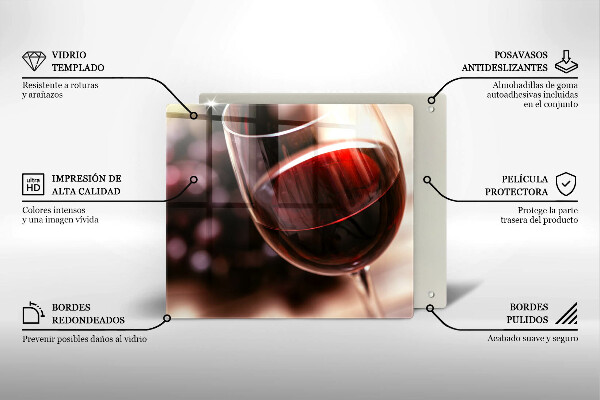 De vidrio templado Una copa de vino tinto