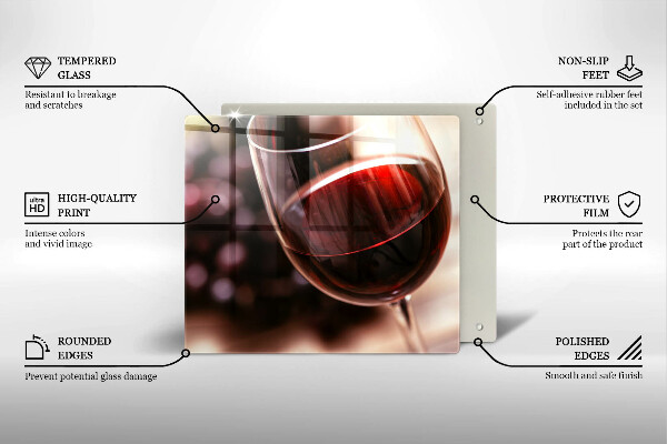 De vidrio templado Una copa de vino tinto