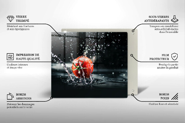 De vidrio templado Tomate en agua