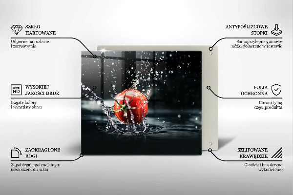 De vidrio templado Tomate en agua