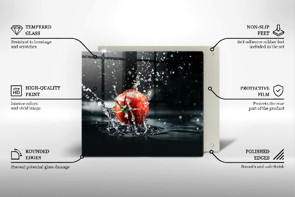 De vidrio templado Tomate en agua