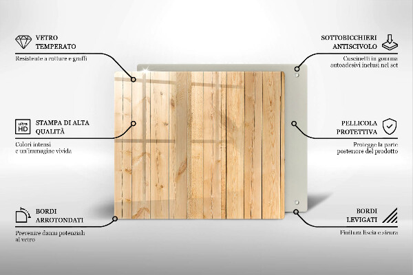 De vidrio templado Tablas de madera delicadas