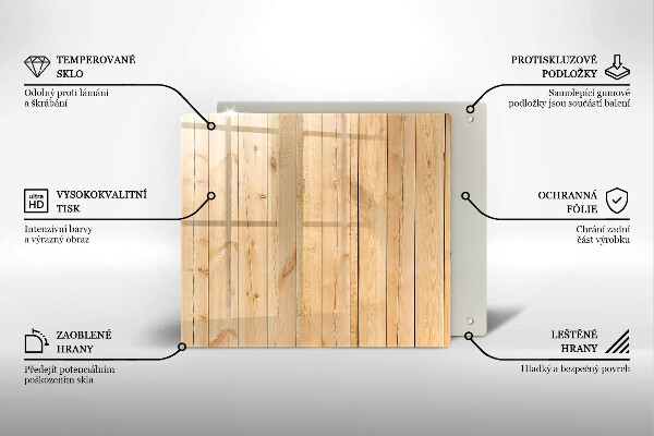 De vidrio templado Tablas de madera delicadas
