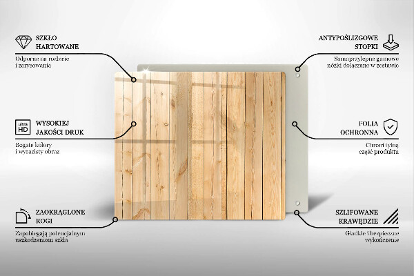 De vidrio templado Tablas de madera delicadas