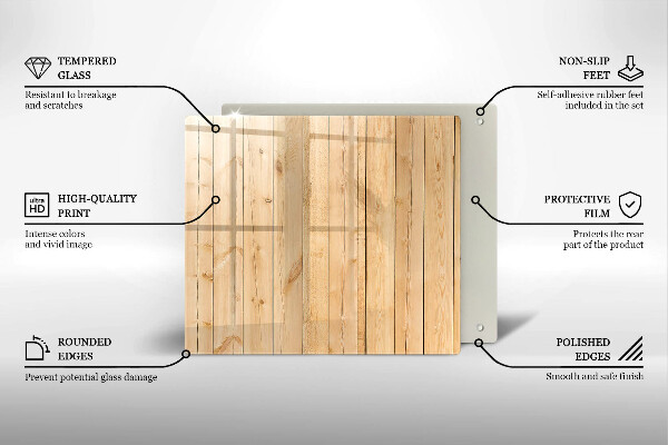 De vidrio templado Tablas de madera delicadas