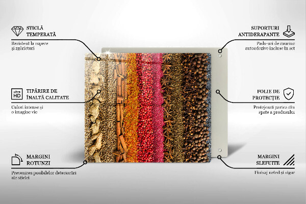 De vidrio templado Especias coloridas
