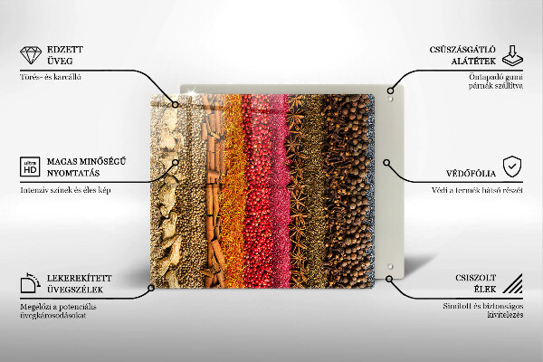 De vidrio templado Especias coloridas