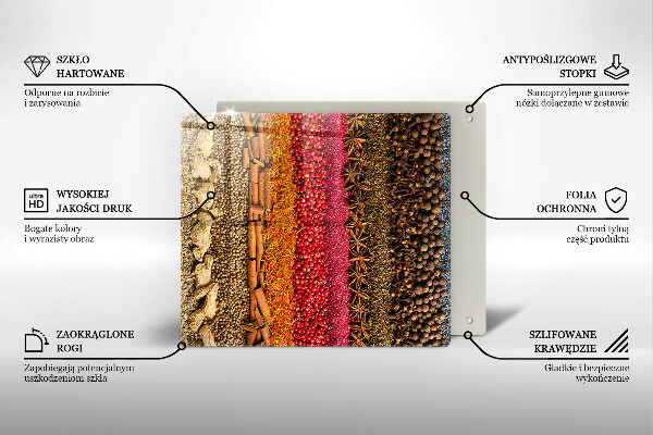 De vidrio templado Especias coloridas