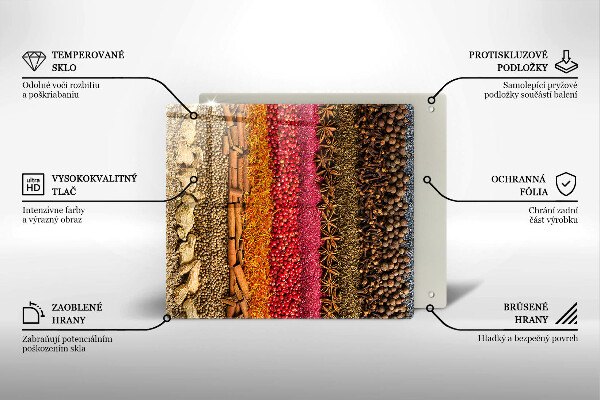 De vidrio templado Especias coloridas