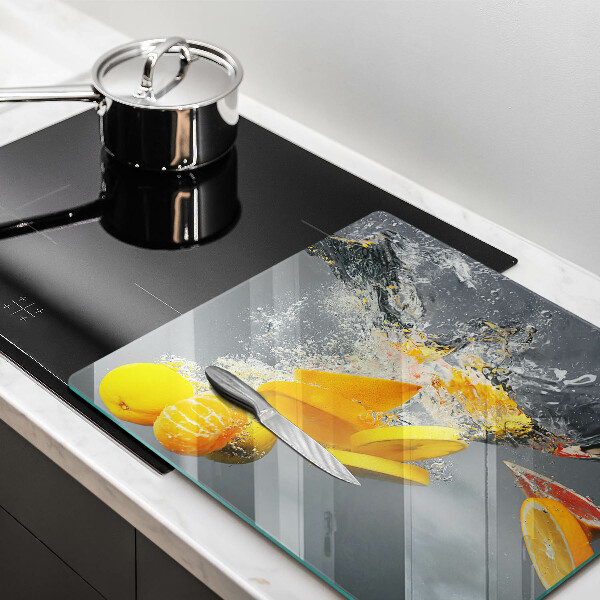 De vidrio templado Limones en agua