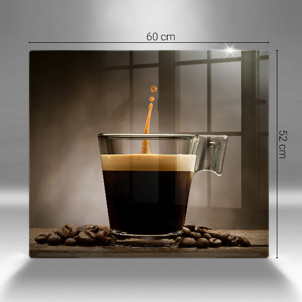 De vidrio templado Vidrio y granos de café