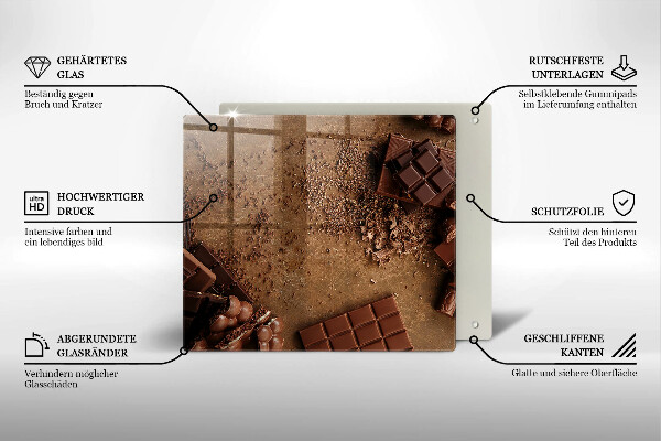 De vidrio templado Dulces de chocolate