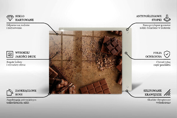 De vidrio templado Dulces de chocolate