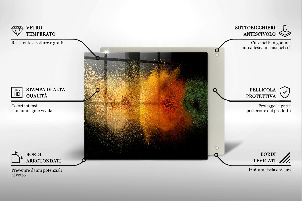 De vidrio templado Especias coloridas