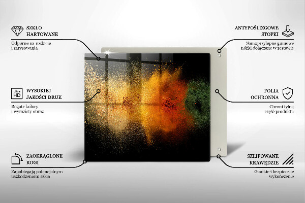 De vidrio templado Especias coloridas