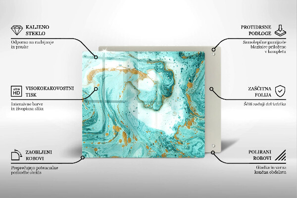 De vidrio templado Abstracción azul