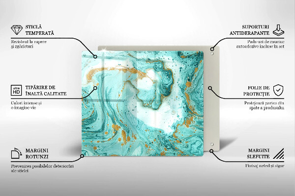 De vidrio templado Abstracción azul