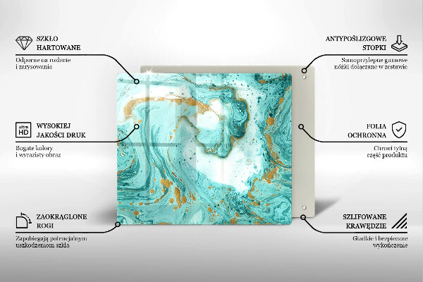 De vidrio templado Abstracción azul