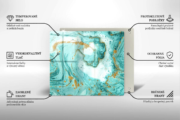 De vidrio templado Abstracción azul