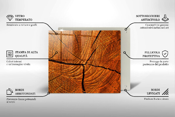 De vidrio templado Estructura de tronco de madera