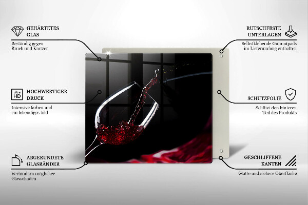 De vidrio templado Una copa de vino tinto