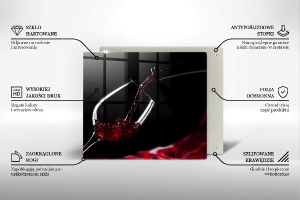 De vidrio templado Una copa de vino tinto