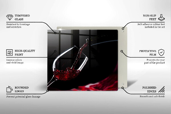 De vidrio templado Una copa de vino tinto