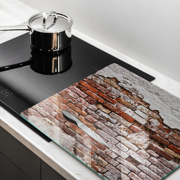 De vidrio templado Viejo muro de ladrillo y hormigón