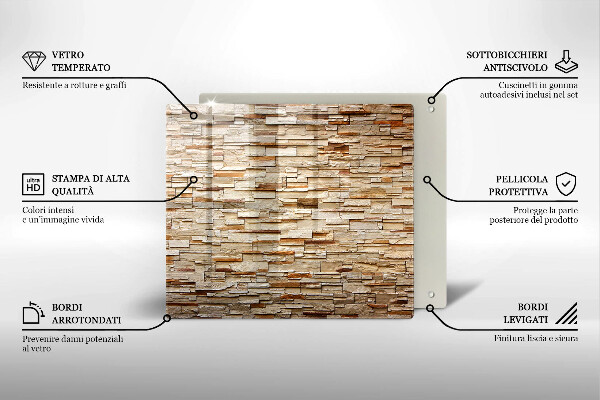 De vidrio templado Textura de piedras decorativas