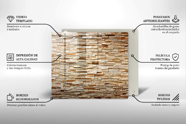 De vidrio templado Textura de piedras decorativas