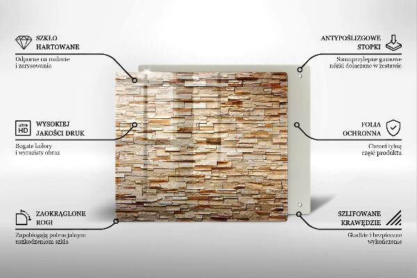 De vidrio templado Textura de piedras decorativas