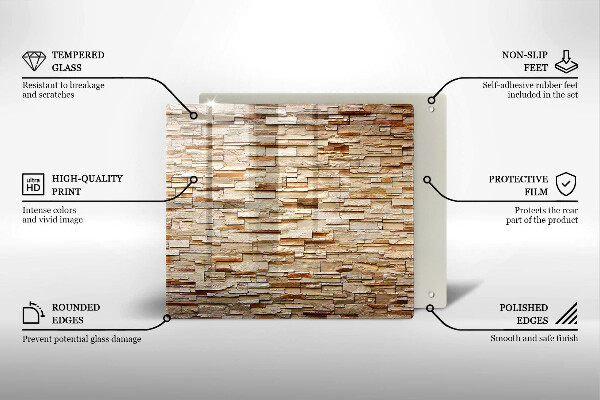 De vidrio templado Textura de piedras decorativas