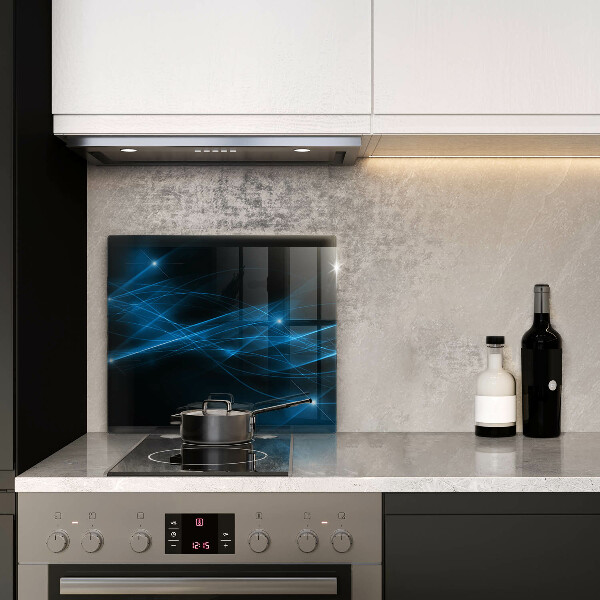 De vidrio templado Humo azul abstracto