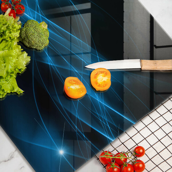 De vidrio templado Humo azul abstracto